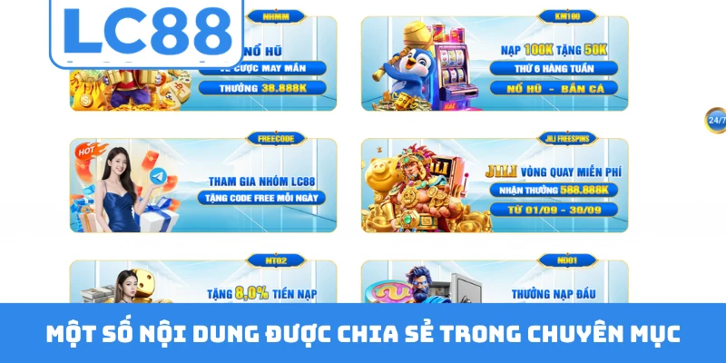 Một số nội dung được chia sẻ trong chuyên mục